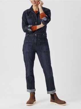 Women's Size 10 Duluth Trading Co. Double Flex Work Denim Coveralls NWT